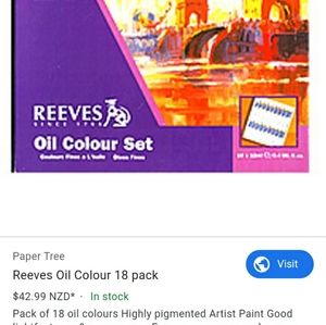 Reeves oil colour set